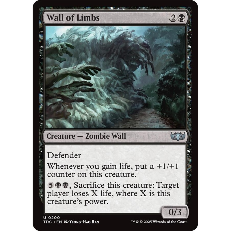 Wall of Limbs [Tarkir: Dragonstorm Commander]
