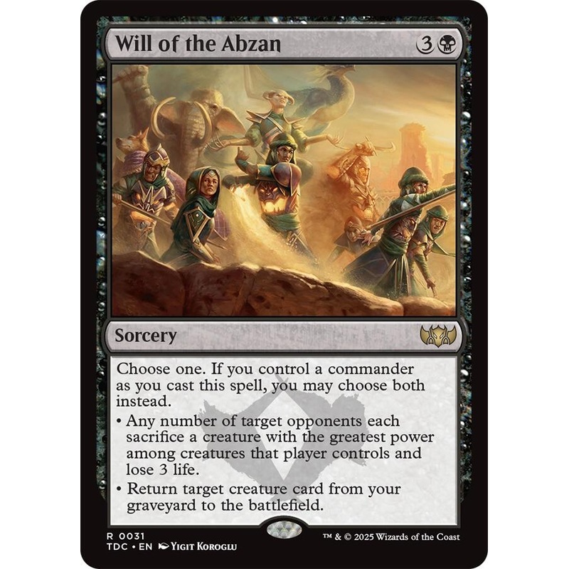 Will of the Abzan [Tarkir: Dragonstorm Commander]