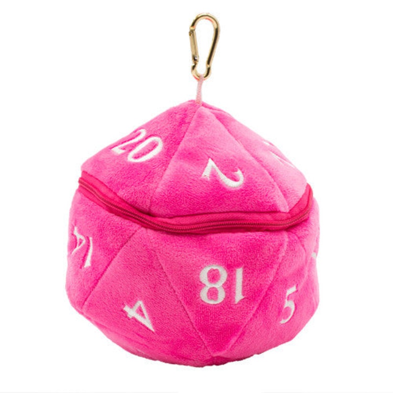 Ultra Pro - D20 Plush Dice Bag - Hot Pink