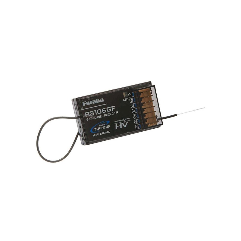 FUTABA 01102313-3 R3106GF 2.4GHz 6 Channel RX T-FHSS Mono