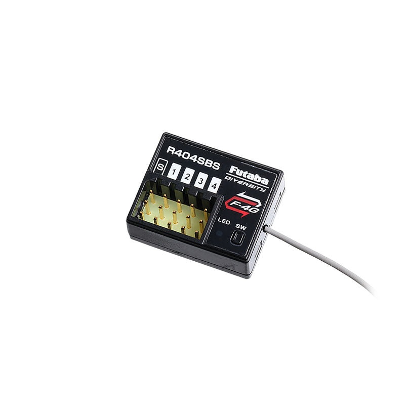 FUTABA 01102364-1 R404SBS F-4G T-FHSS 4-Channel 2.4Ghz Telemetry Receiver (SR/T-FHSS/S.Bus2)