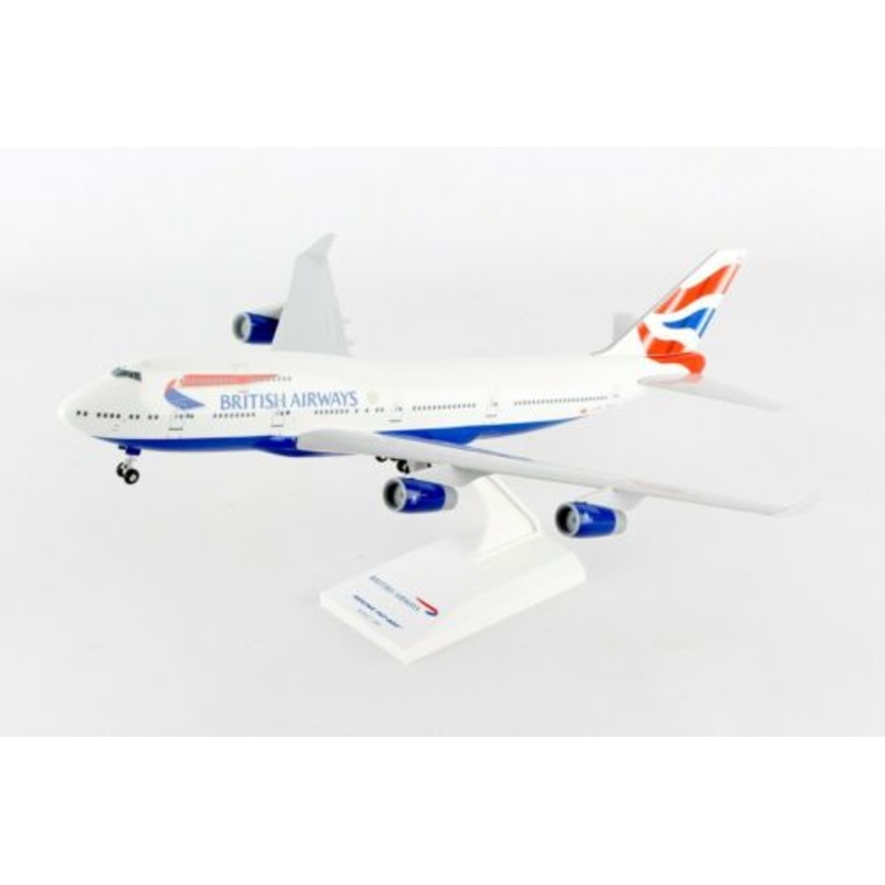SKYMARKS SKR304 BRITISH AIRWAYS B747-400 1/200 W/GEAR PLASTIC DISPLAY MODEL