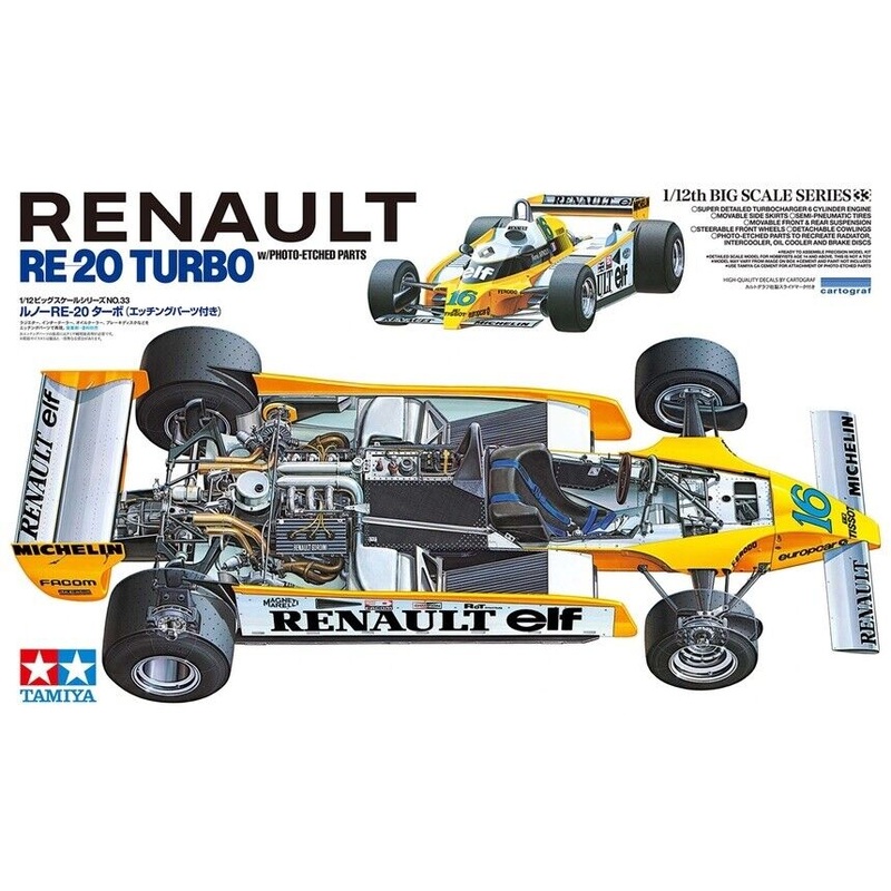 TAMIYA 12033 1/12 Renault RE-20 Turbo (w/Photo-etched Parts)