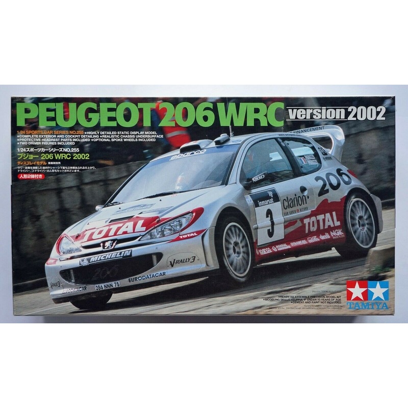 TAMIYA 24255 1/24 Peugeot 206 WRC 2002 w/ figures