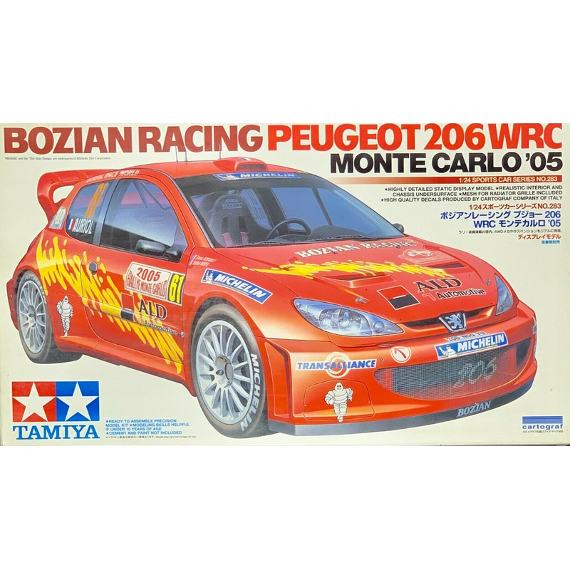 TAMIYA 24283 1/24 Bozian Racing Peugeot 206 WRC - Monte Carlo '05