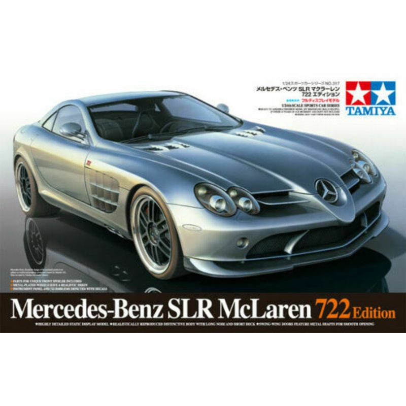 TAMIYA 24317 1/24 Scale Model Super Sport Car Kit Mercedes-Benz SLR McLaren 722