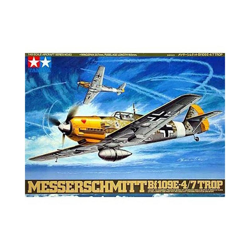 TAMIYA 61063 1/48 Messerschmitt Bf109E-4/7 Tropical Model Kit