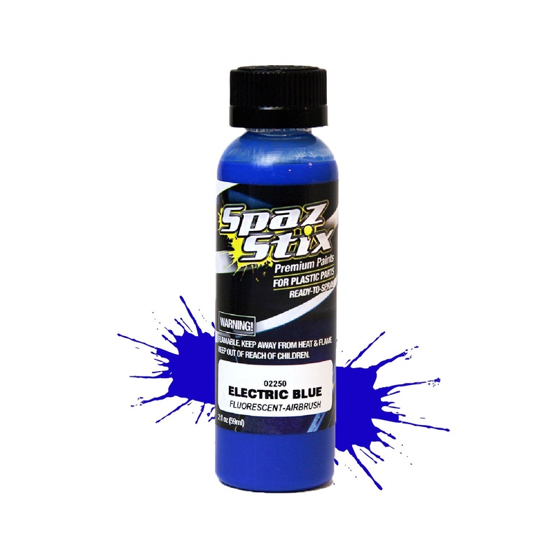 SPAZ STIX 02250 "Electric Blue" Fluorescent Airbrush Paints (2oz)