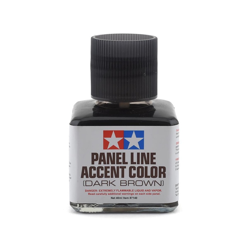 TAMIYA 87140 Panel Line Accent Color, 40ml Dark Brown
