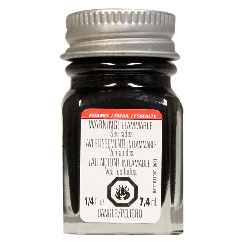 TESTORS 1139 Enamel 1/4 oz Semi-Gloss Black