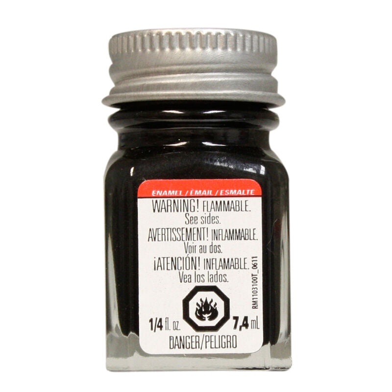 TESTORS 1154 Enamel 1/4 oz Black Metallic
