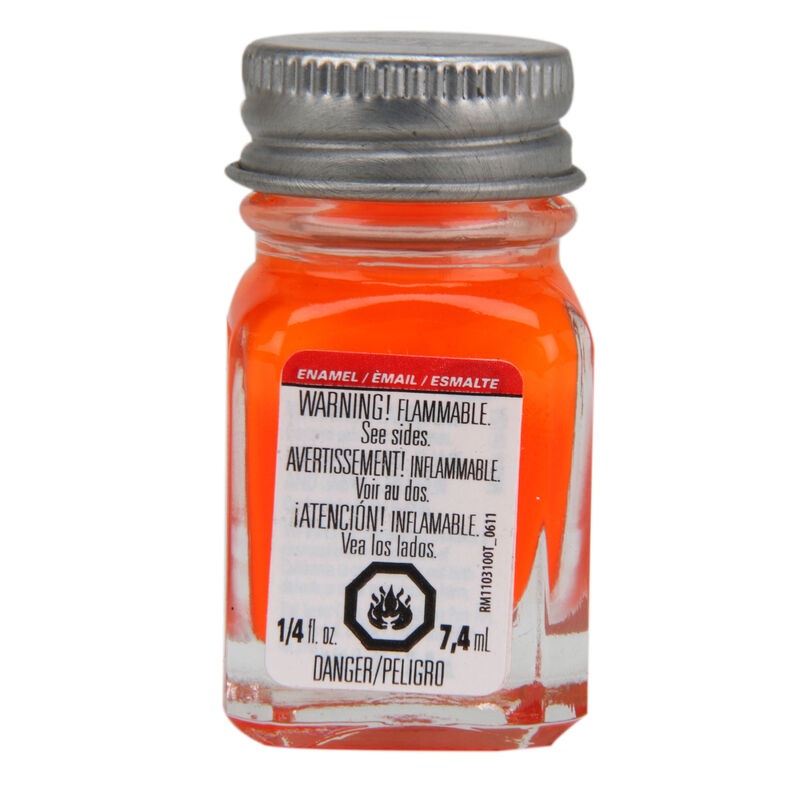 TESTORS 1173 Enamel 1/4oz, Orange Fluorescent