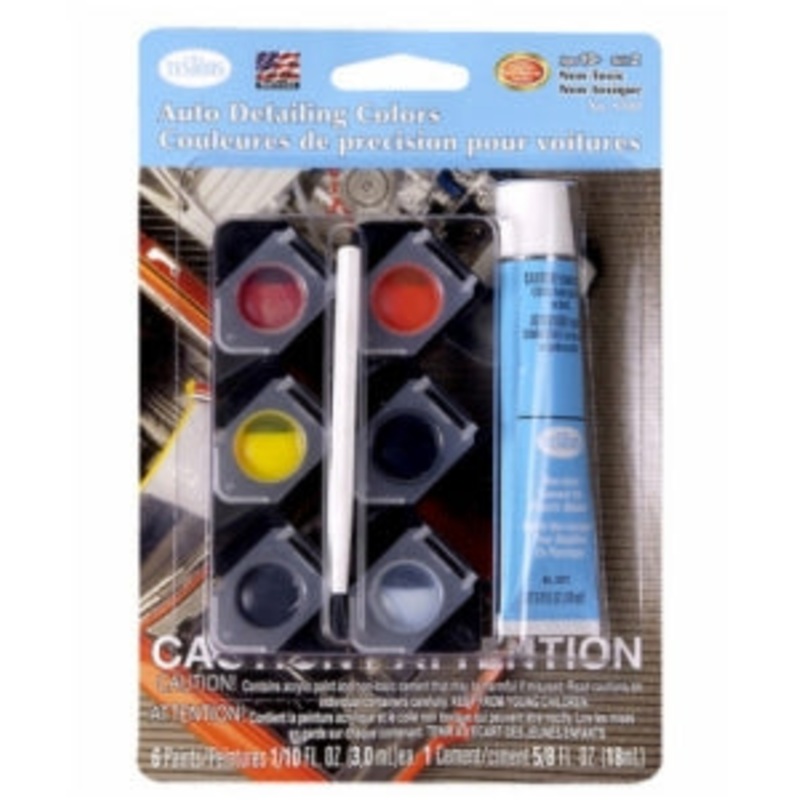 TESTORS 281224 Acrylic Auto Detailing Paint Pod Set - 6 Colors