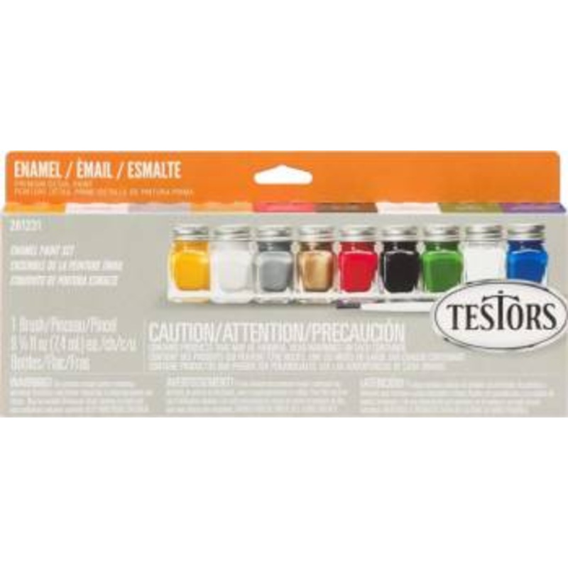 TESTORS 281231 Paint Set - Enamel Promotional (8) & Thinner