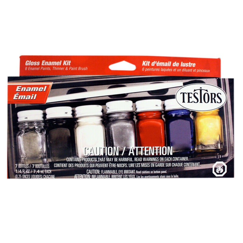 TESTORS 9115X Enamel Kit: Household, 6 Colors