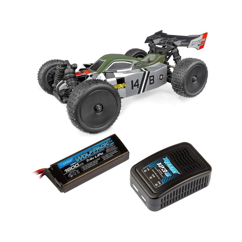 ASSOCIATED 20175C Reflex 14B RTR 1/14 4WD Buggy Combo w/2.4GHz Radio, Battery & Charger