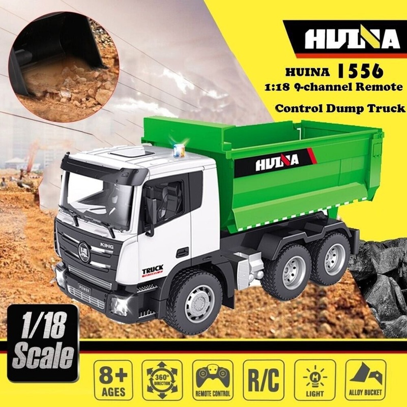 HUINA 1556 1/18 1556 9CH RC Dumper Tipper Truck