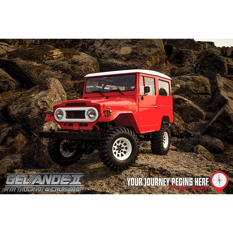 RC4WD Z-RTR0047 Gelande II RTR Truck w/Cruiser Body Set (Red)