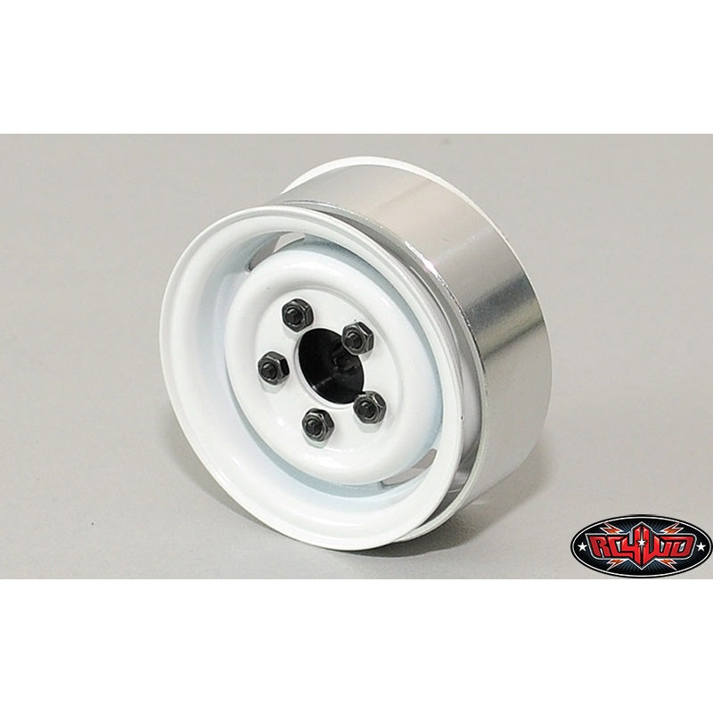RC4WD Z-W0076 1.55" Landies Vintage Stamped Steel Beadlock Wheels (White)