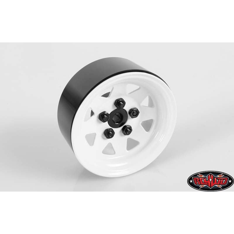 RC4WD Z-W0127 5 Lug Wagon 1.9 Steel Stamped Beadlock Wheels White