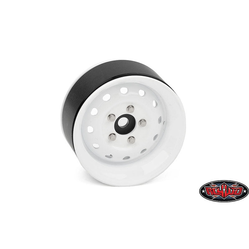 RC4WD Z-W0341 Heritage Edition Stamped Steel 1.9 Wheels (White) (4)