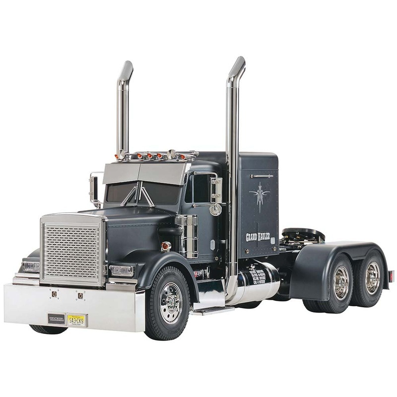 TAMIYA 56356 1/14 Grand Hauler 4WD Semi Tractor Kit, Matte Black Edition