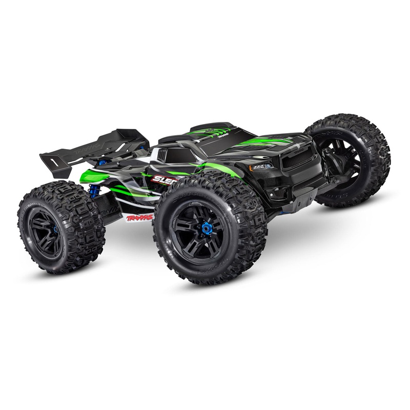 TRAXXAS 95076-4 Sledge 1/8 scale 4WD brushless monster truck. Fully assembled, RTR with TQi 2.4GHz radio system, VXL-6s power system, and ProGraphix clipless body.