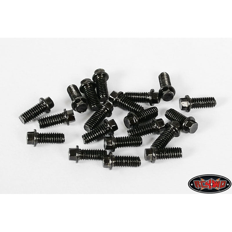 RC4WD Z-S0008 Miniature Scale Hex Bolts, M2.5 x 6mm, Black (20)