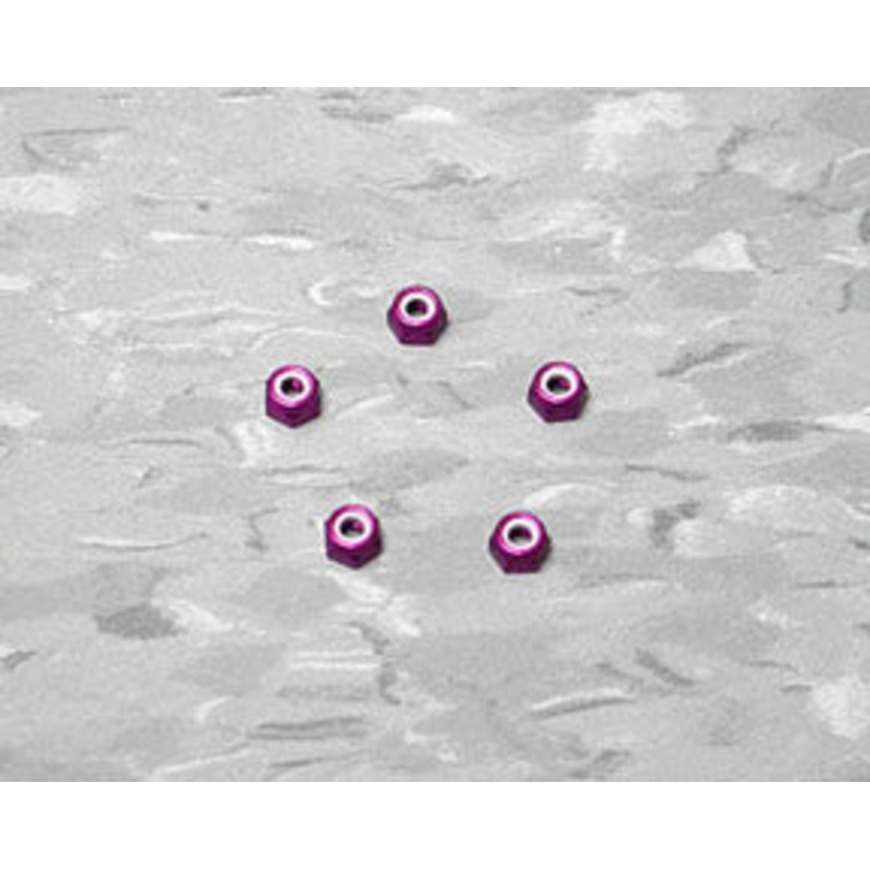 HPI Z675 Aluminum Thin Locknut Purple M3 *DISC*