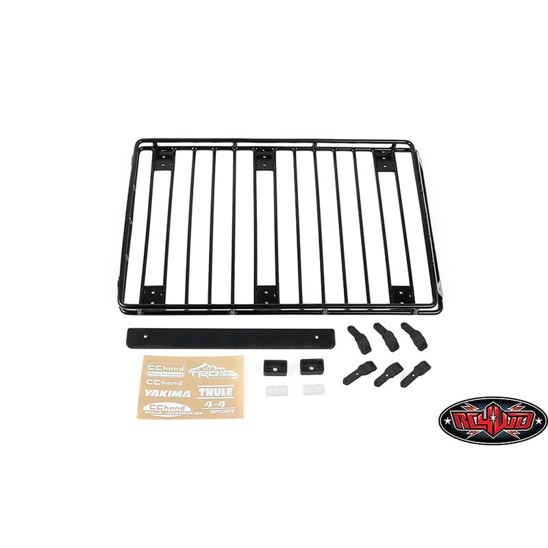RC4WD VVV-C1143 Steel Tube Roof Rack W/ Rear Utility Lights for Axial 1/10 SCX10 III Jeep JLU Wrangler