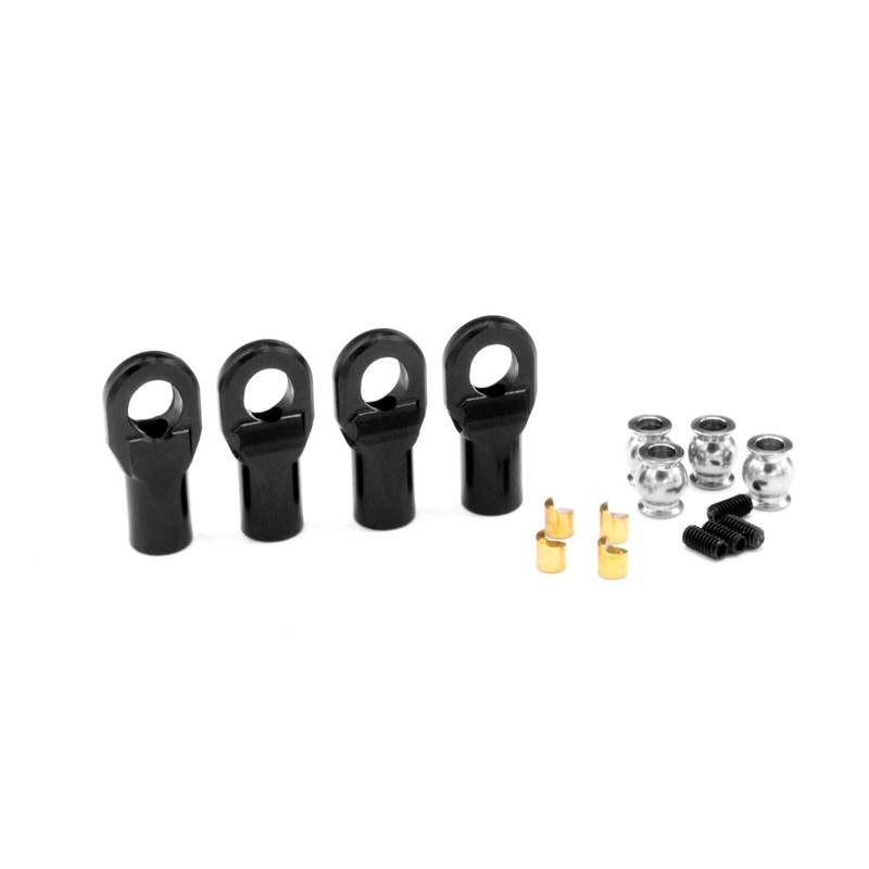 VANQUISH VPS08500 M4 Machined Straight Rod Ends Black 4mm