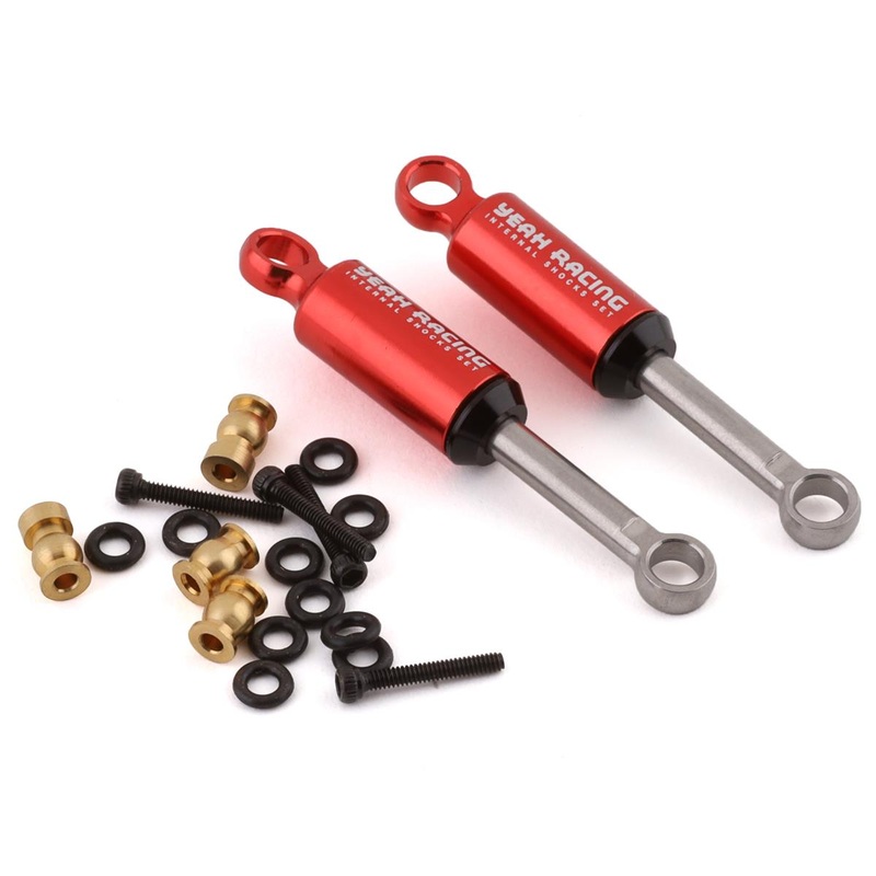 YEAH RACING AXSC-063RD SCX24 Internal Spring Shocks (2) (Red)