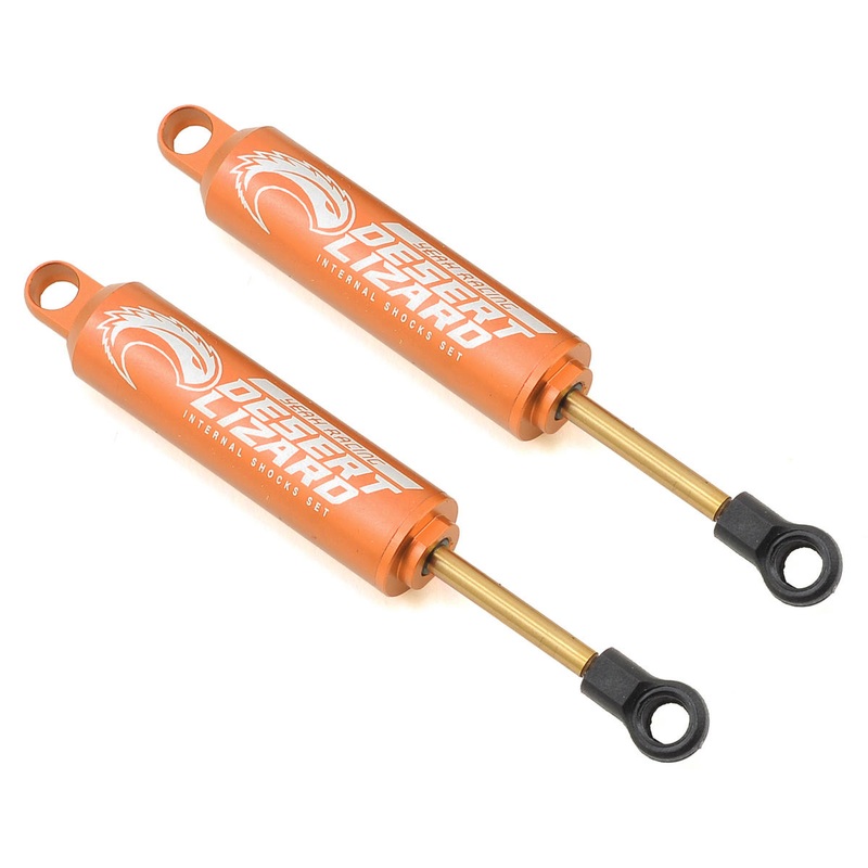 YEAH RACING DDL-090OR 90mm Desert Lizard Two Stage Internal Spring Shock (2) Orange