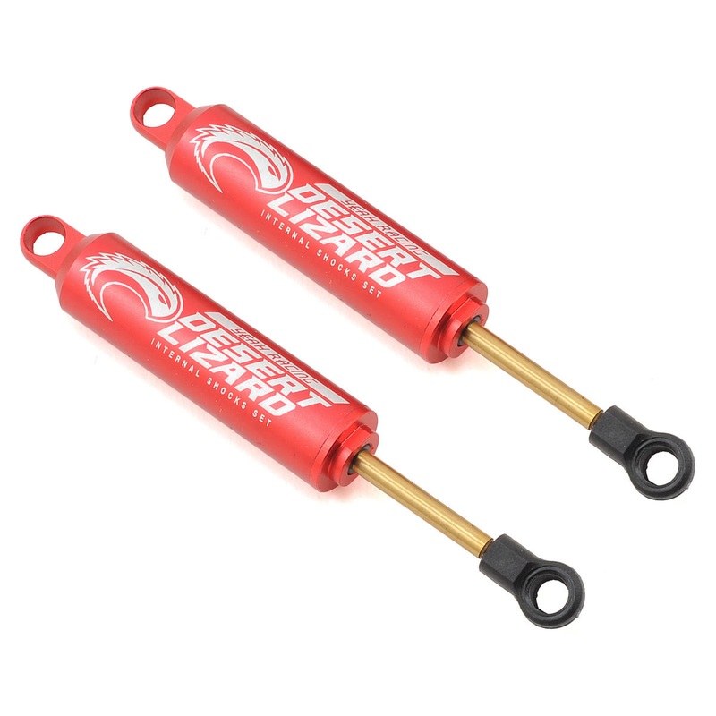 YEAH RACING DDL-090RD 90mm Desert Lizard Two Stage Internal Spring Shock (2) Red