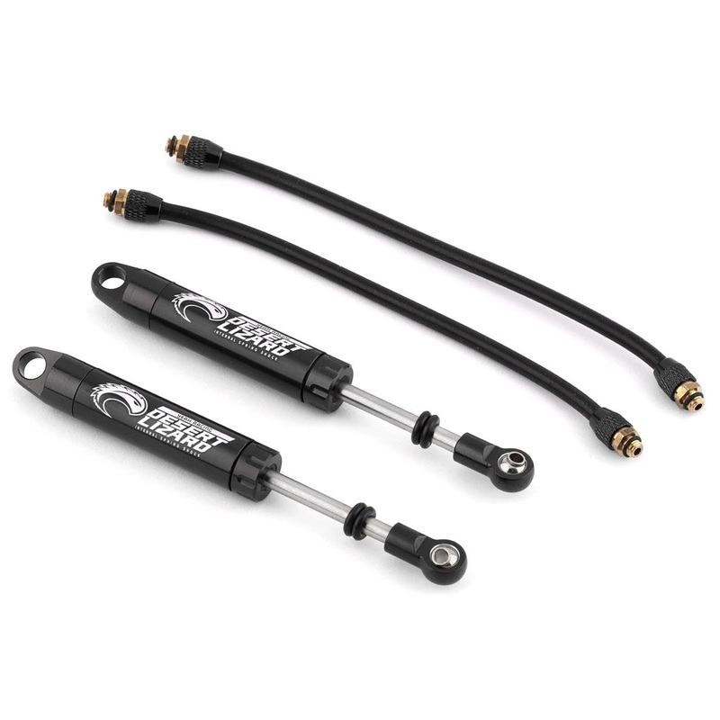 YEAH RACING DDP-100BK Desert Lizard Piggyback Shocks w/Reservoir (Black) (2) (100mm)