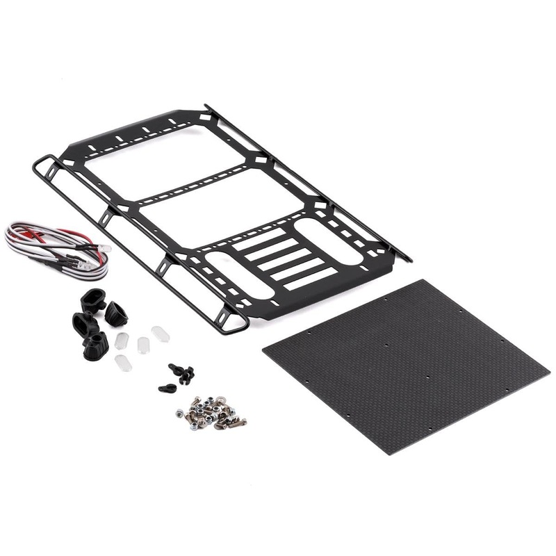 YEAH RACING TRX4-084 Traxxas TRX-4 Mercedes Benz Aluminum & Carbon Roof Rack (Black)