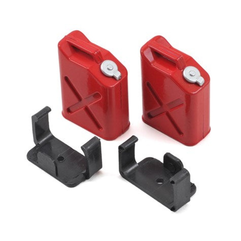 YEAH RACING YA-0355 1/10 Crawler Scale Jerry Can Accessory Set Fuel Cans Red