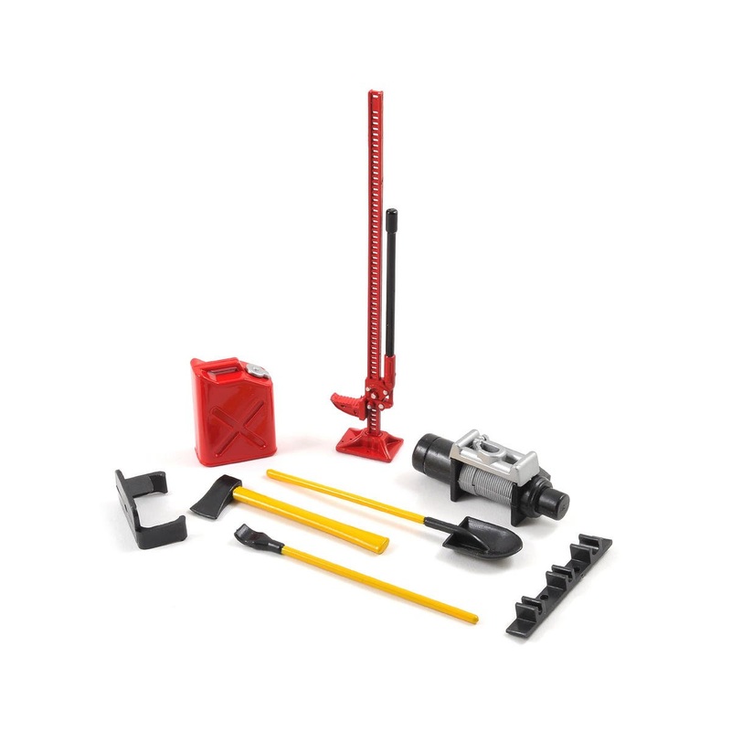 YEAH RACING YA-0356RD 6-Piece Scale Tool Set Red