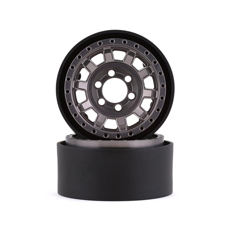 VANQUISH VPS07782 KMC 1.9 KM236 Tank 1.9 Beadlock Crawler Wheels (Grey) (2)