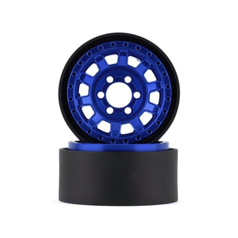 VANQUISH VPS07784 KMC 1.9 KM236 Tank 1.9 Beadlock Crawler Wheels (Blue) (2)