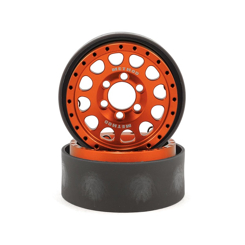 VANQUISH VPS07919 Method 105 1.9 Beadlock Crawler Wheels (Orange/Black) (2)