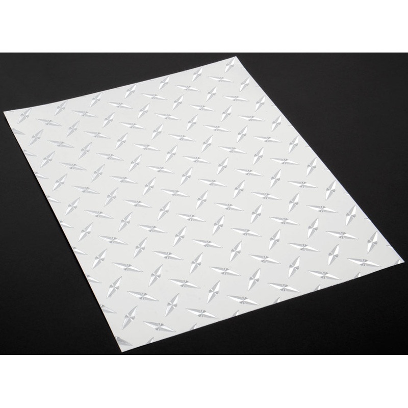 XXX MAIN V019C Chrome Diamond Plate Decal 8" x 11"