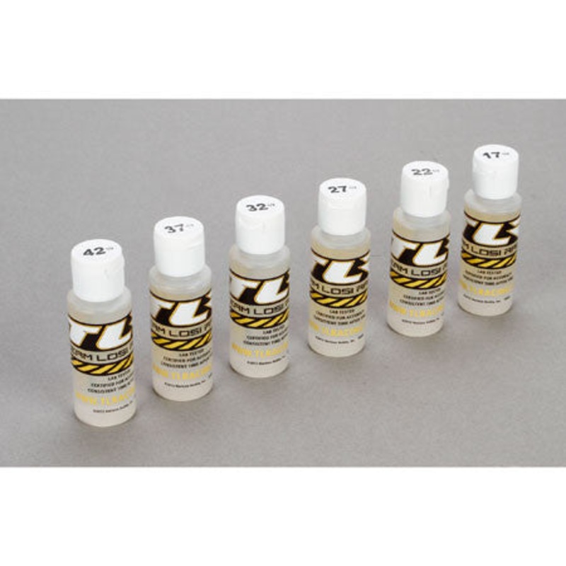 LOSI TLR74019 Shock Oil 6Pk, 17.5,22.5,27.5,32.5,37.5, 42.5 2oz