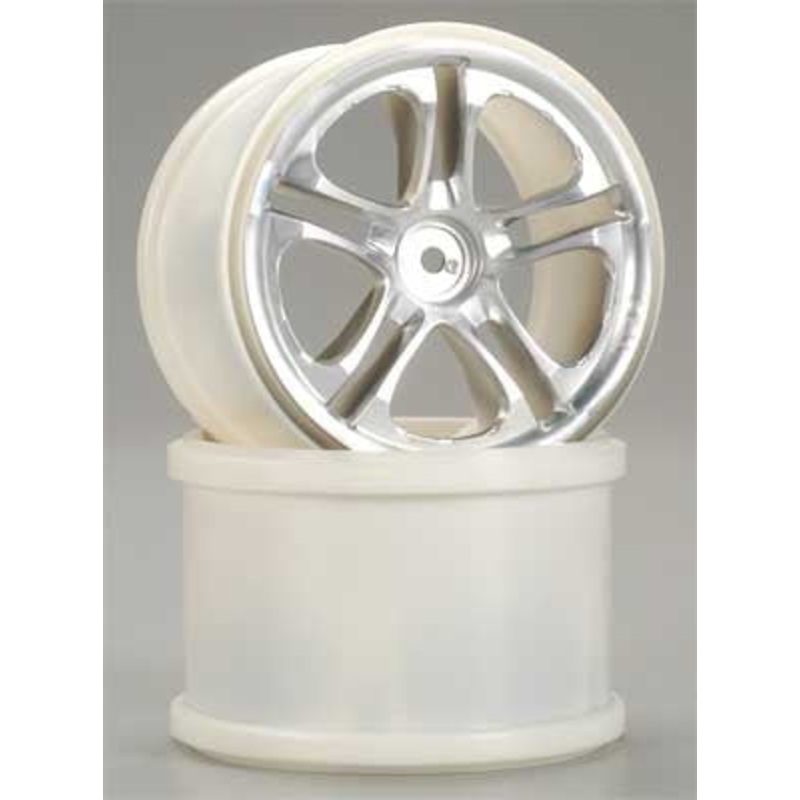 TRAXXAS 5172 Wheels, SS Split-Spoke 3.8" satin (2) fits Revo / T-Maxx / E-Maxx with 6mm axle and 14mm hex