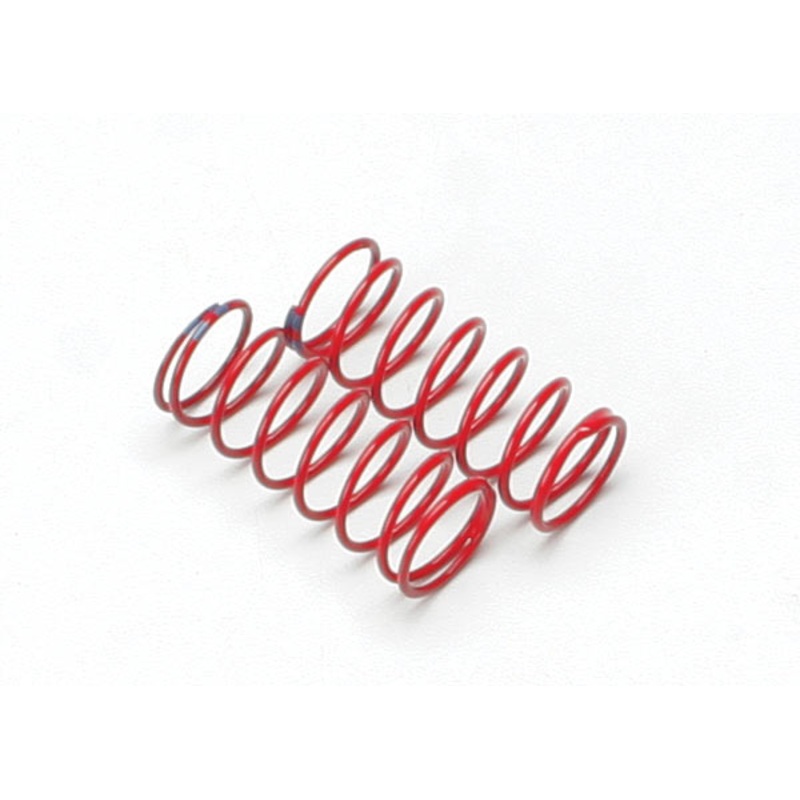 TRAXXAS 5434A Spring, shock (red) (GTR) (1.6 rate double blue stripe) (1 pair)