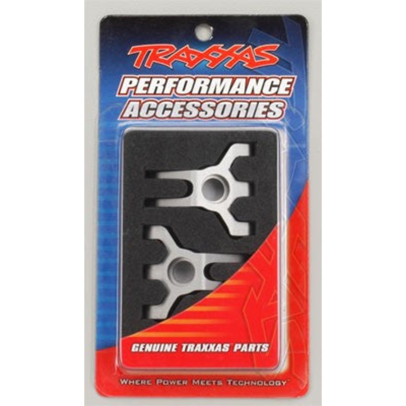 TRAXXAS 5555X Carriers, stub axle, (rear) 6061-T6 aluminum (titanium-anodized)