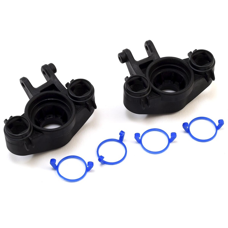 TRAXXAS 8635 Axle carriers, left & right (1 each) (use with 8x16mm & 17x26mm ball bearings)/ dust boot retainers (4)