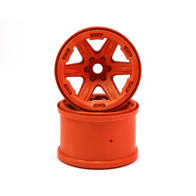 TRAXXAS 8671A Wheels, 3.8 orange (2) 17mm splined for e-revo vxl brushless