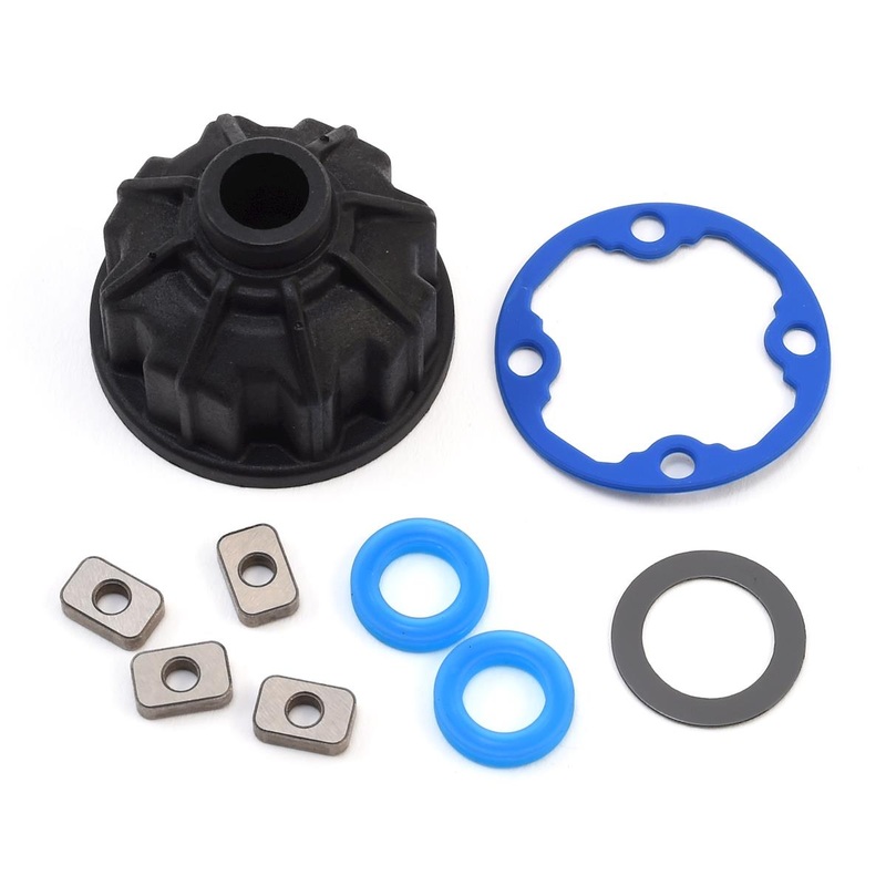 TRAXXAS 8681 Carrier, differential (heavy duty)/ x-ring gaskets (2)/ ring gear gasket/ spacers (4)/ 12.2x18x0.5 PTW