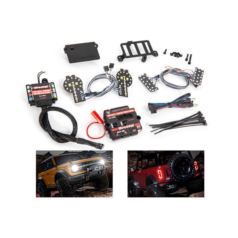 TRAXXAS 9290 Pro Scale LED light set, Ford Bronco (2021), complete with power module (includes headlights, tail lights, & distribution block) (fits #9211 body)